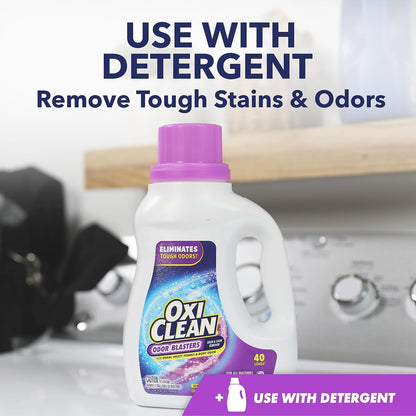 Oxiclean Odor Blasters Odor and Stain Remover Laundry Booster Liquid, 50 Fl Oz