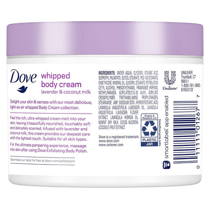 Dove Whipped Lavender and Coconut Milk Body Cream 10 Oz