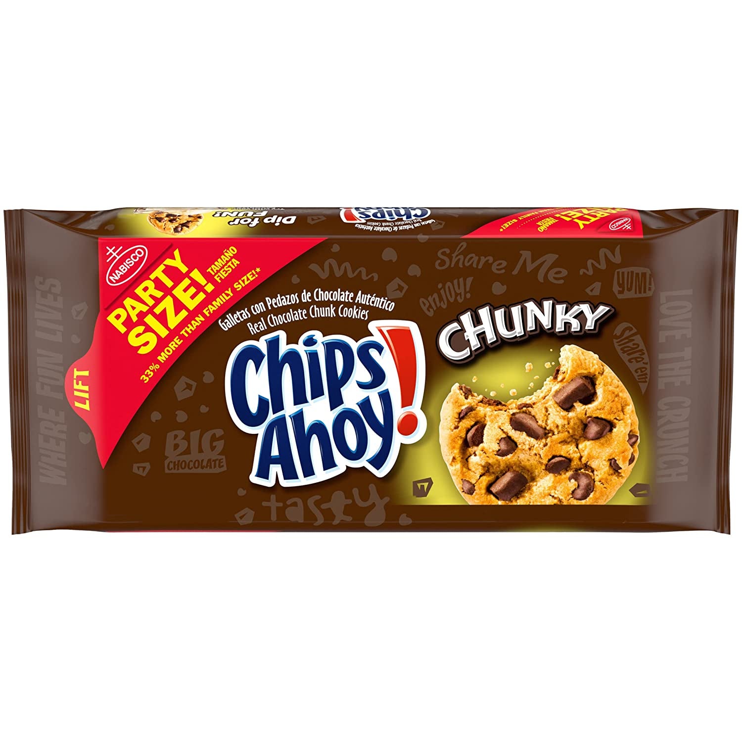 CHIPS AHOY! Chunky Chocolate Chunk Cookies, Party Size, 24.75 Oz