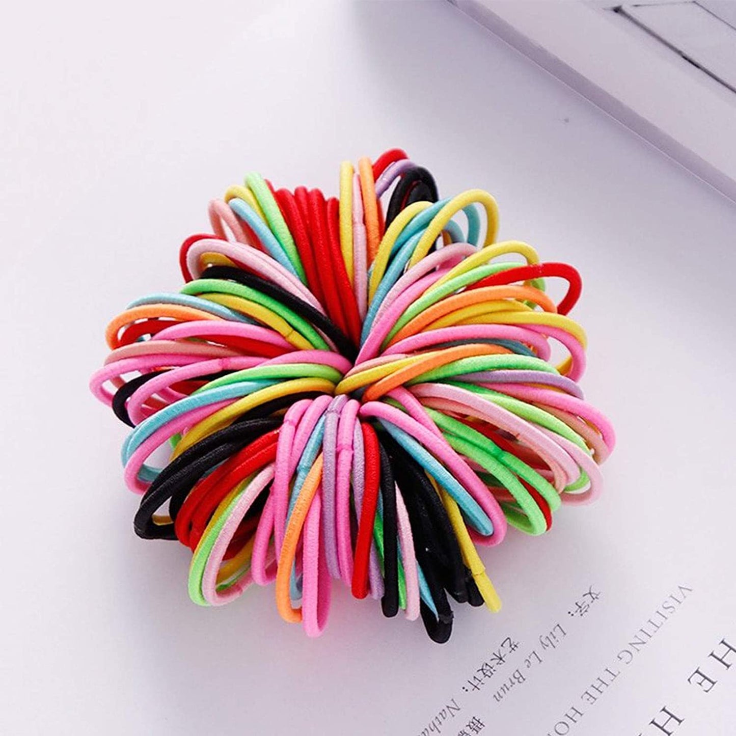 200PCS Elastic Hair Ties, No Crease Hair Small Ponytail Holders for Kids Girls Baby Toddler, Multicolor