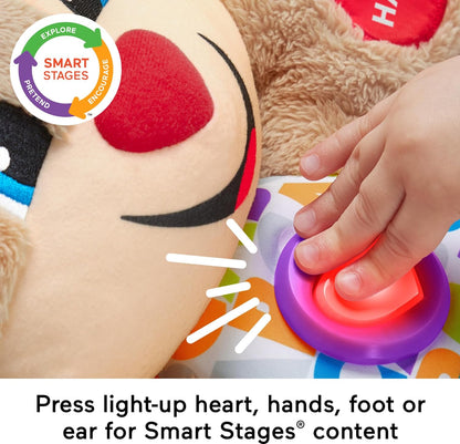 Fisher-Price Laugh & Learn Baby & Toddler Toy Smart Stages Puppy Interactive Plush Dog with Music and Lights for Ages 6+ Months