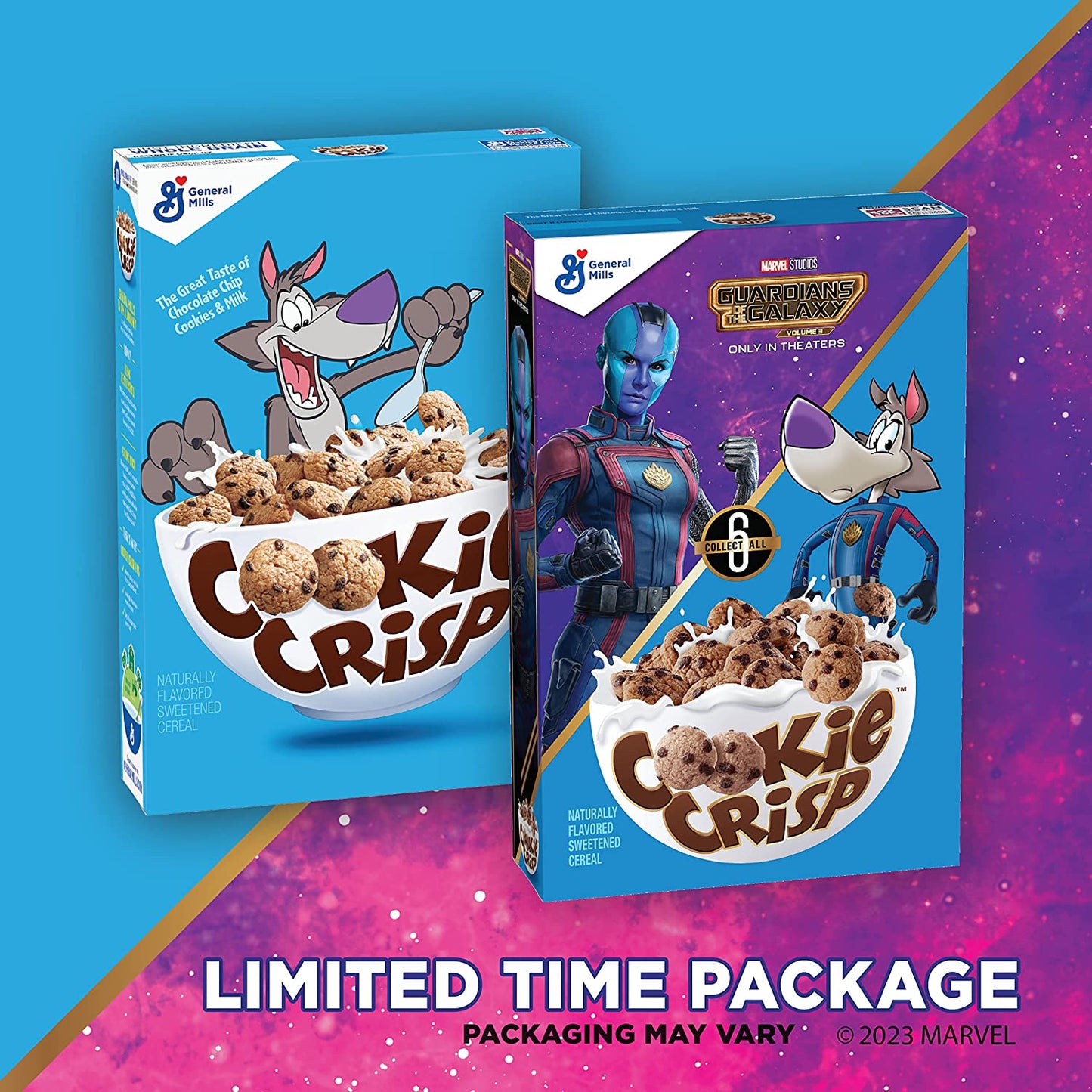 Cookie Crisp Whole Grain Cereal, Guardians of the Galaxy Vol. 3 Special Edition, Family Size, 18.3 OZ