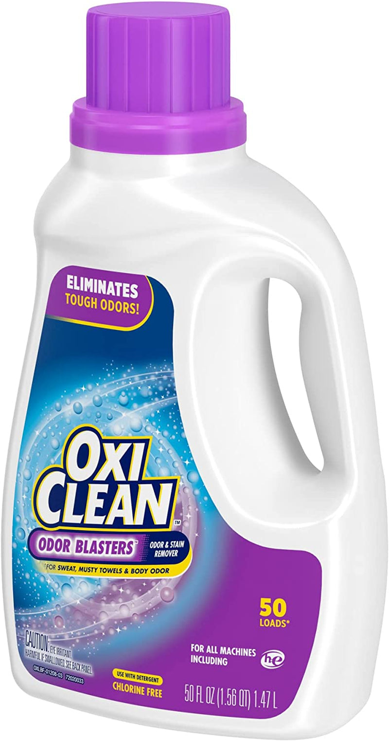 Oxiclean Odor Blasters Odor and Stain Remover Laundry Booster Liquid, 50 Fl Oz