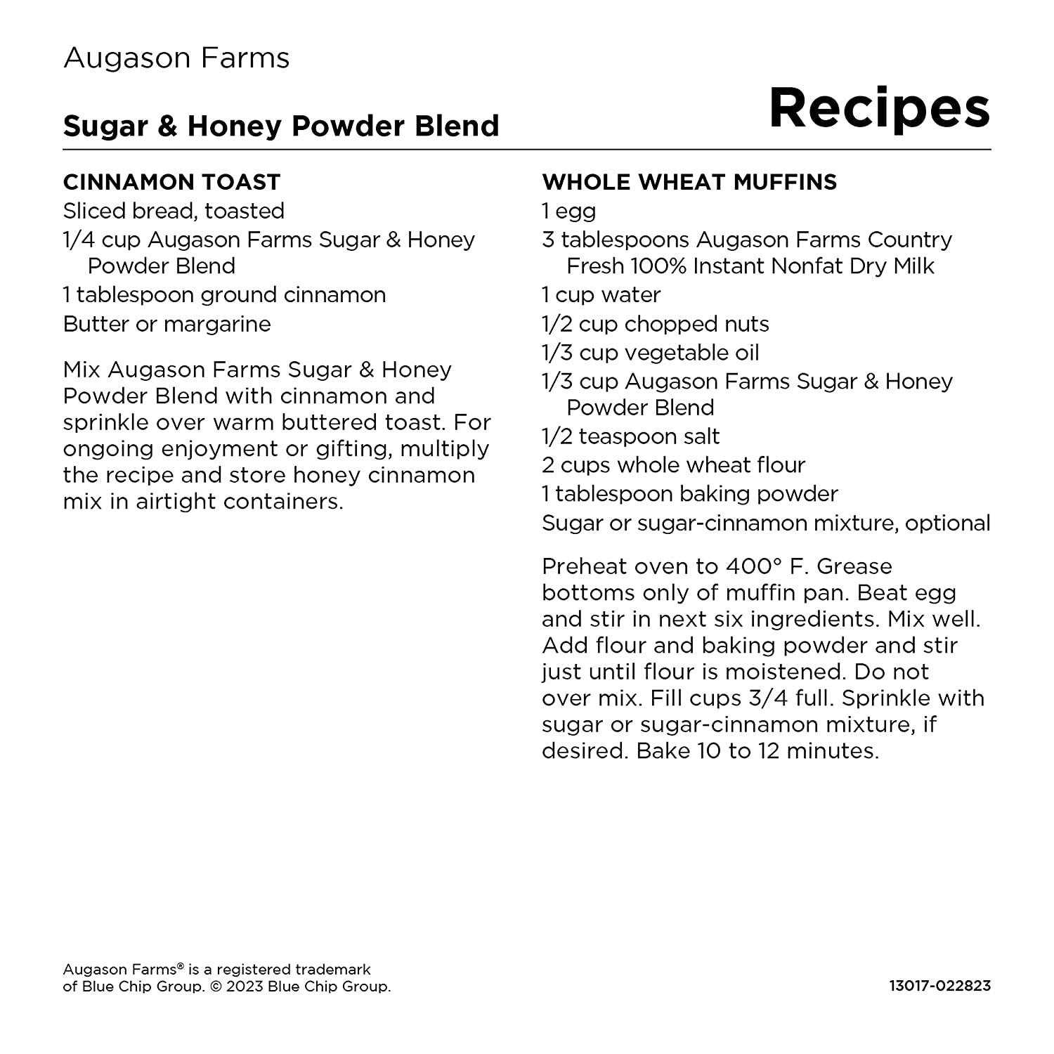 Augason Farm'S Sugar & Honey Powder Blend