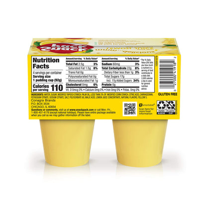 Snack Pack Lemon Pudding Cups, 13 Ounce (Pack of 12)