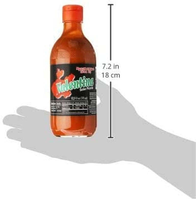 Valentina Hot & Extra Hot Sauce , Black & Yellow Label 12,5 Oz (Pack of 2)