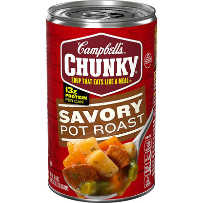 Campbell’S Chunky Soup, Savory Pot Roast Soup, 18.8 Oz Can