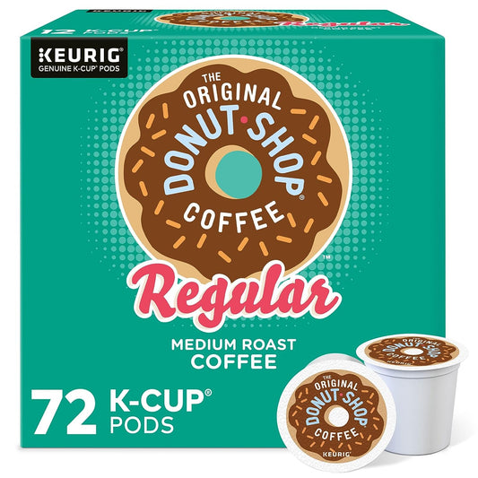 The Original Donut Shop Keurig Single-Serve K-Cup Pods, Regular Medium Roast Coffee, 12 Count (Pack of 6)