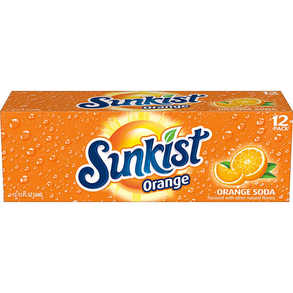 Sunkist Orange Soda, 12 Fl Oz Cans, 12 Pack