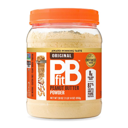 Pbfit All-Natural Peanut Butter Powder, Powdered Peanut Spread from Real Roasted Pressed Peanuts, 8G of Protein, 30 Ounce (Pack of 1)