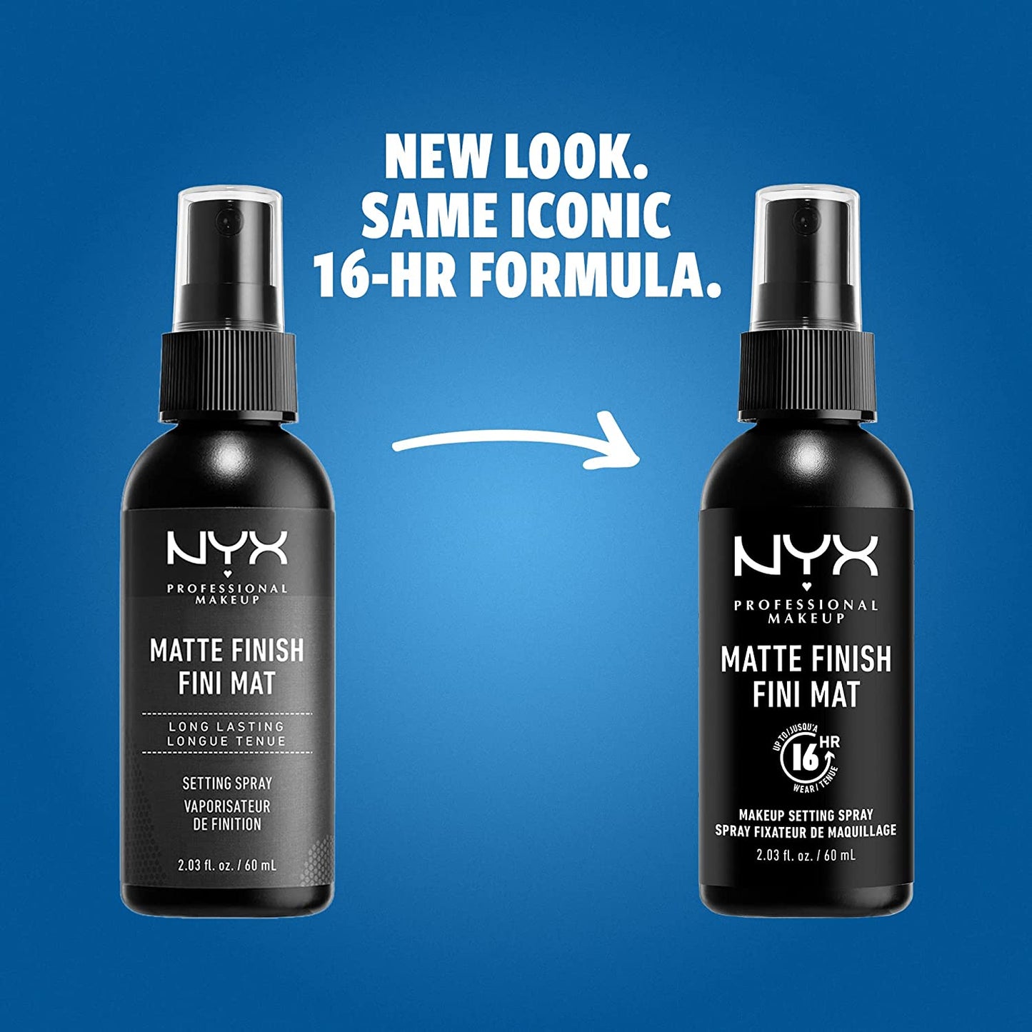 NYX PROFESSIONAL MAKEUP Makeup Setting Spray - Matte Finish (Pack of 2), Vegan Formula (Packaging May Vary)