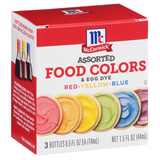 Mccormick Assorted Food Colors & Egg Dye, 1.5 Fl Oz