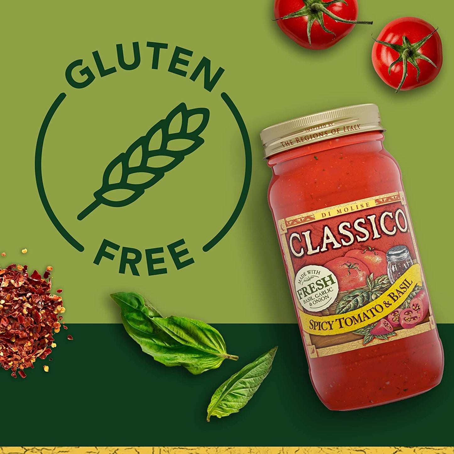 Classico Spicy Tomato & Basil Spaghetti Pasta Sauce (24 Oz Jar)