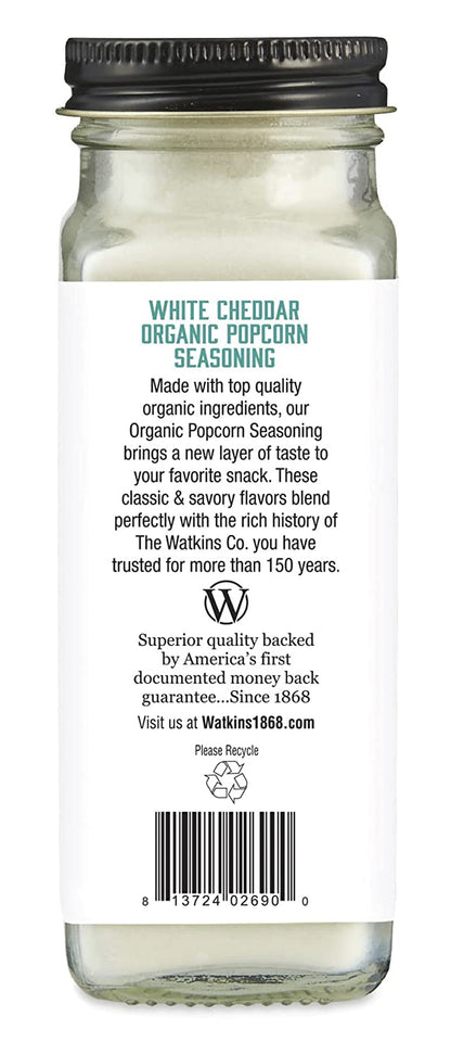 Watkins Gourmet Organic White Cheddar Popcorn Seasoning, 3.3 Oz