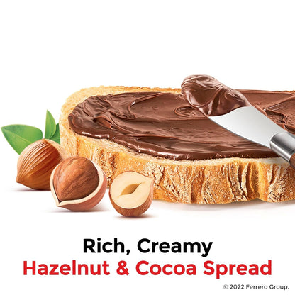 Nutella Hazelnut Spread with Cocoa for Breakfast, 13 Oz Jar, Holiday Baking and Desserts