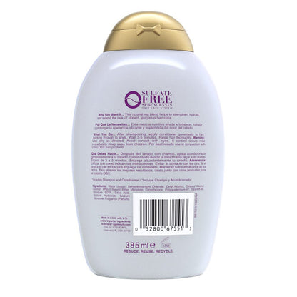 OGX Kandee Johnson Collection Hugs & Kisses Ultra Hydrating Conditioner for Color-Treated Hair, Gentle Sulfate-Free Surfactants to Soften & Moisturize Hair, Semi-Sweet Floral Scent, 13 Fl. Oz