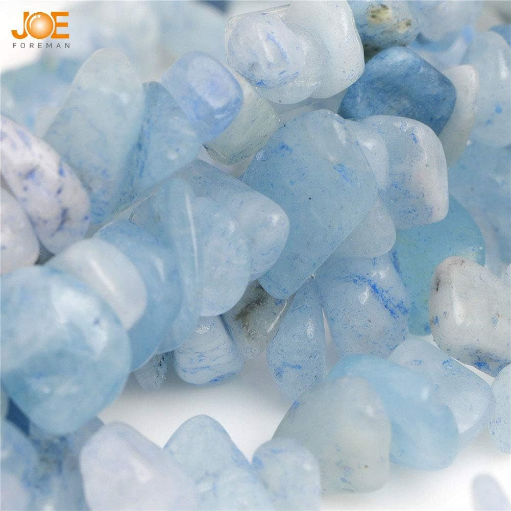 6-8Mm Natural Aquamarine Chips Beads for Jewelry Making Freeform 34" JOE FOREMAN