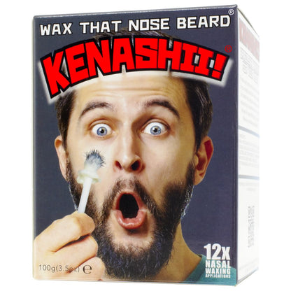 Nose Wax Kit | 100 G Wax, 24 Applicators | the Original and Best Nose and Ear Hair Removal Kit from Kenashii | Nasal Waxing for Men and Women | 12 Applications | 12 Balm Wipes | 12 Mustache Guards