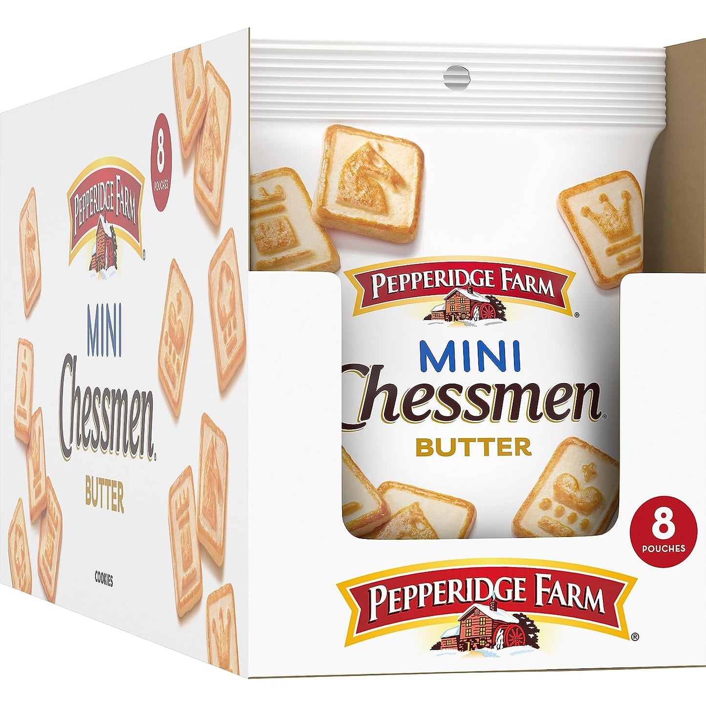 Pepperidge Farm Chessmen Minis Butter Cookies, 8 Snack Packs, 2.25-Oz. Each (Pack of 8)