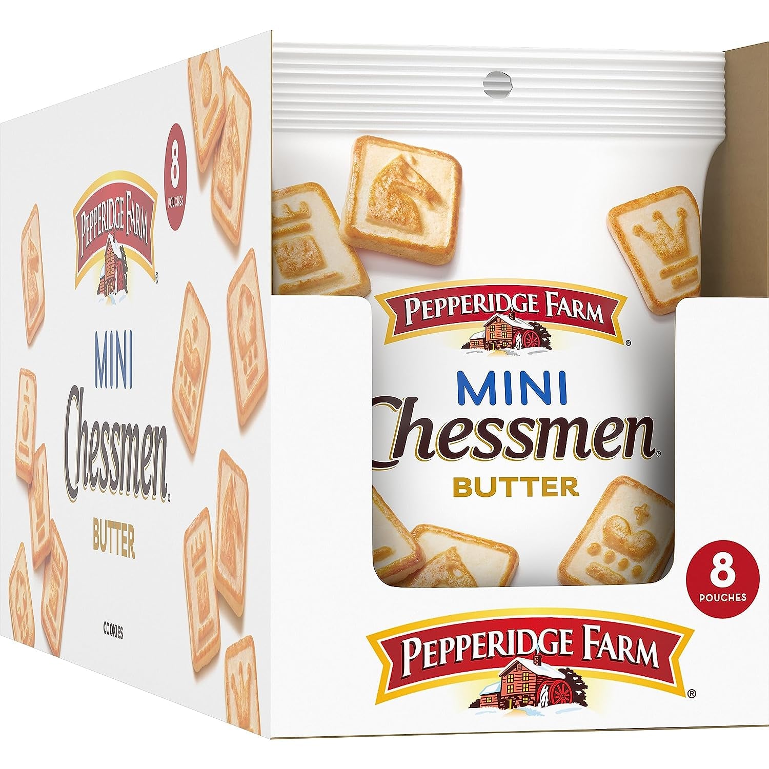 Pepperidge Farm Chessmen Minis Butter Cookies, 8 Snack Packs, 2.25-Oz. Each (Pack of 8)