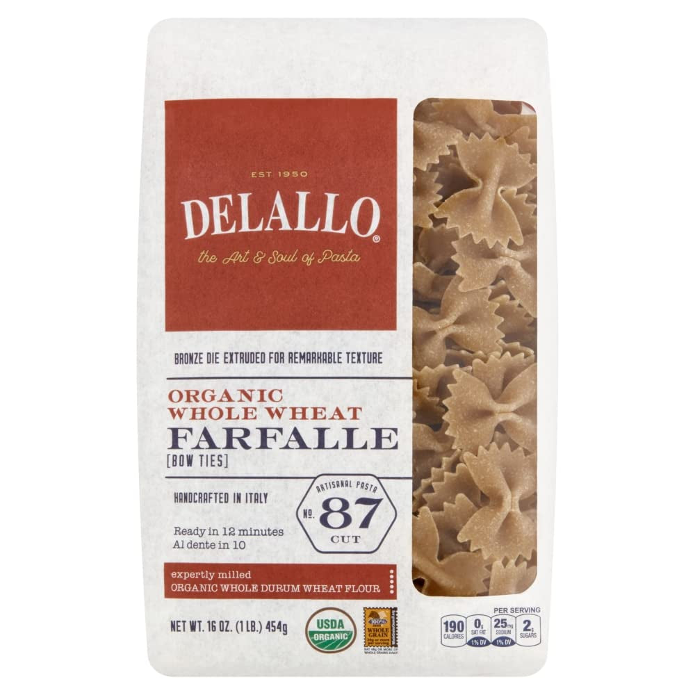 Organic Whole Wheat Farfalle Pasta, 16 Oz