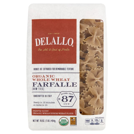 Organic Whole Wheat Farfalle Pasta, 16 Oz