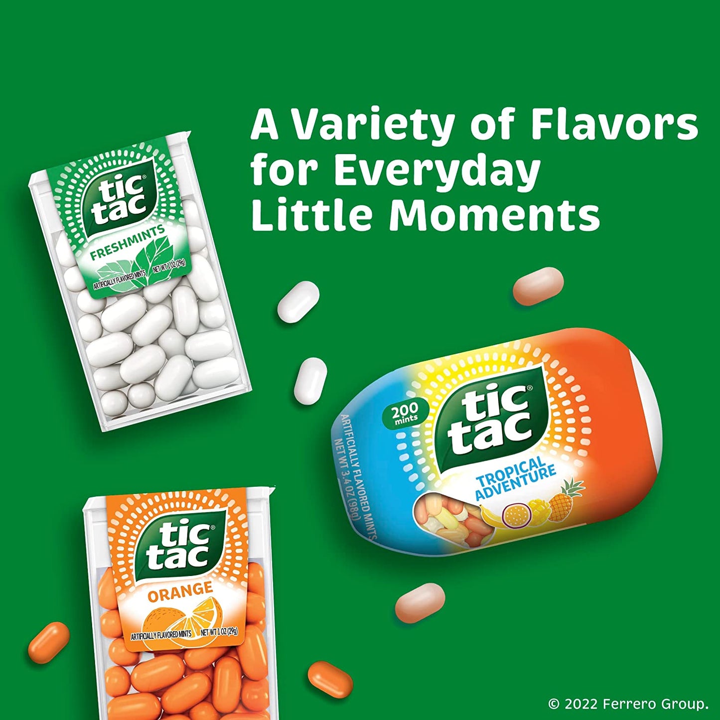 Tic Tac Freshmint Breath Mints, On-The-Go Refreshment, 1 Oz, 12 Count