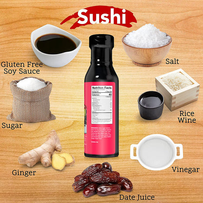 Otafuku Sushi Eel Sauce for Sushi Rolls, Japanese Unagi Sauce Gluten Free, 15 Oz