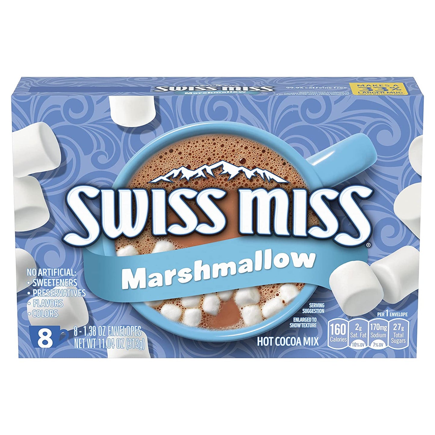 Swiss Miss Marshmallow Hot Cocoa Mix, 1.38 Ounce (Pack of 8)