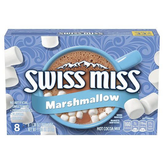 Swiss Miss Marshmallow Hot Cocoa Mix, 1.38 Ounce (Pack of 8)