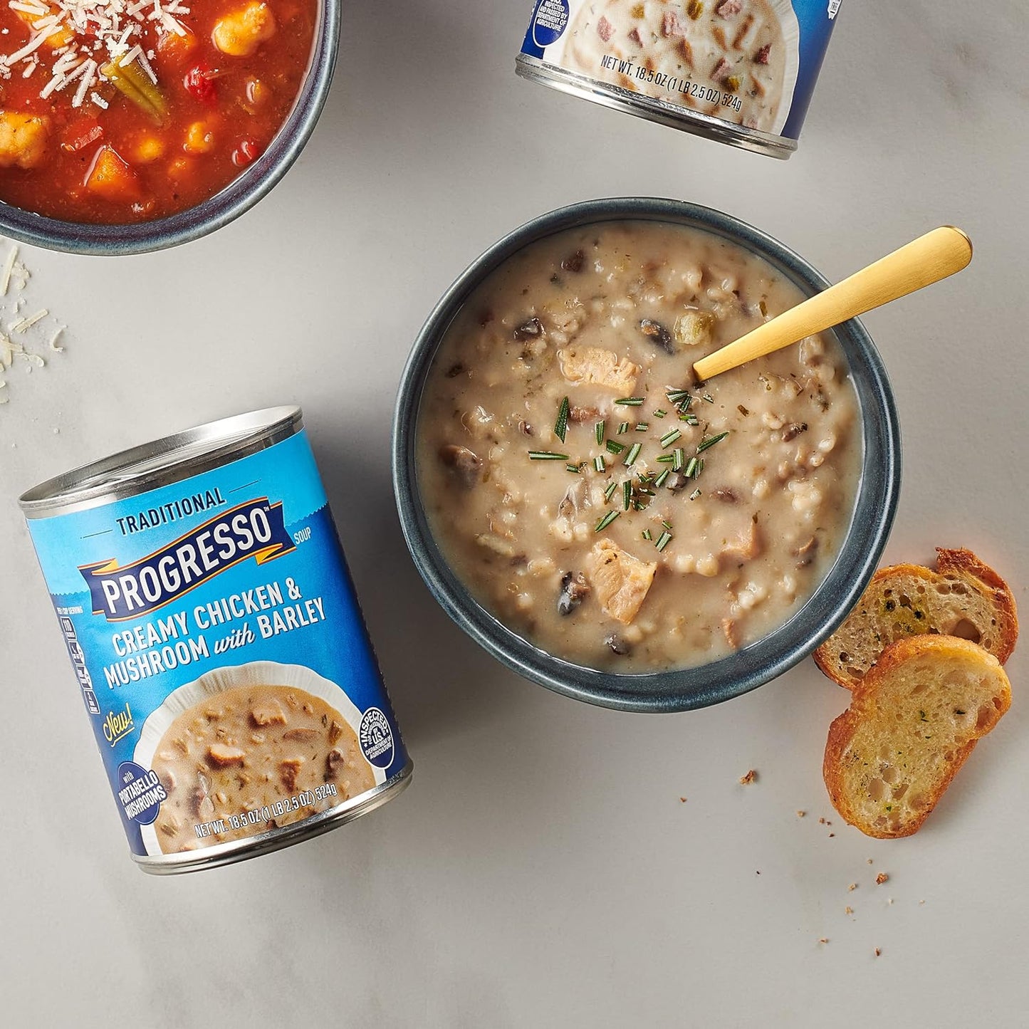 Progresso Traditional Creamy Chicken & Mushroom with Barley Soup, 18.5 Oz.