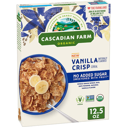 Cascadian Farm Organic Vanilla Crisp Cereal, 12.5 Oz