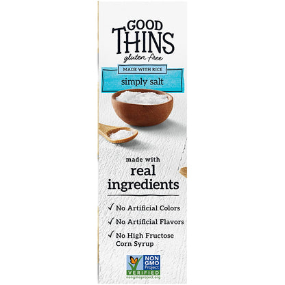 Good Thins Simply Salt Rice Snacks Gluten Free Crackers, 3.5 Ounce (Pack of 12)