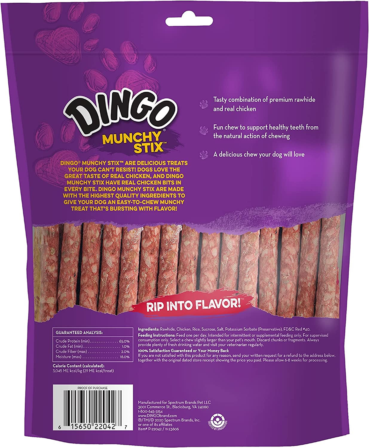 Munchy Stix Dog Treat W/ Real Chicken, 50-Count