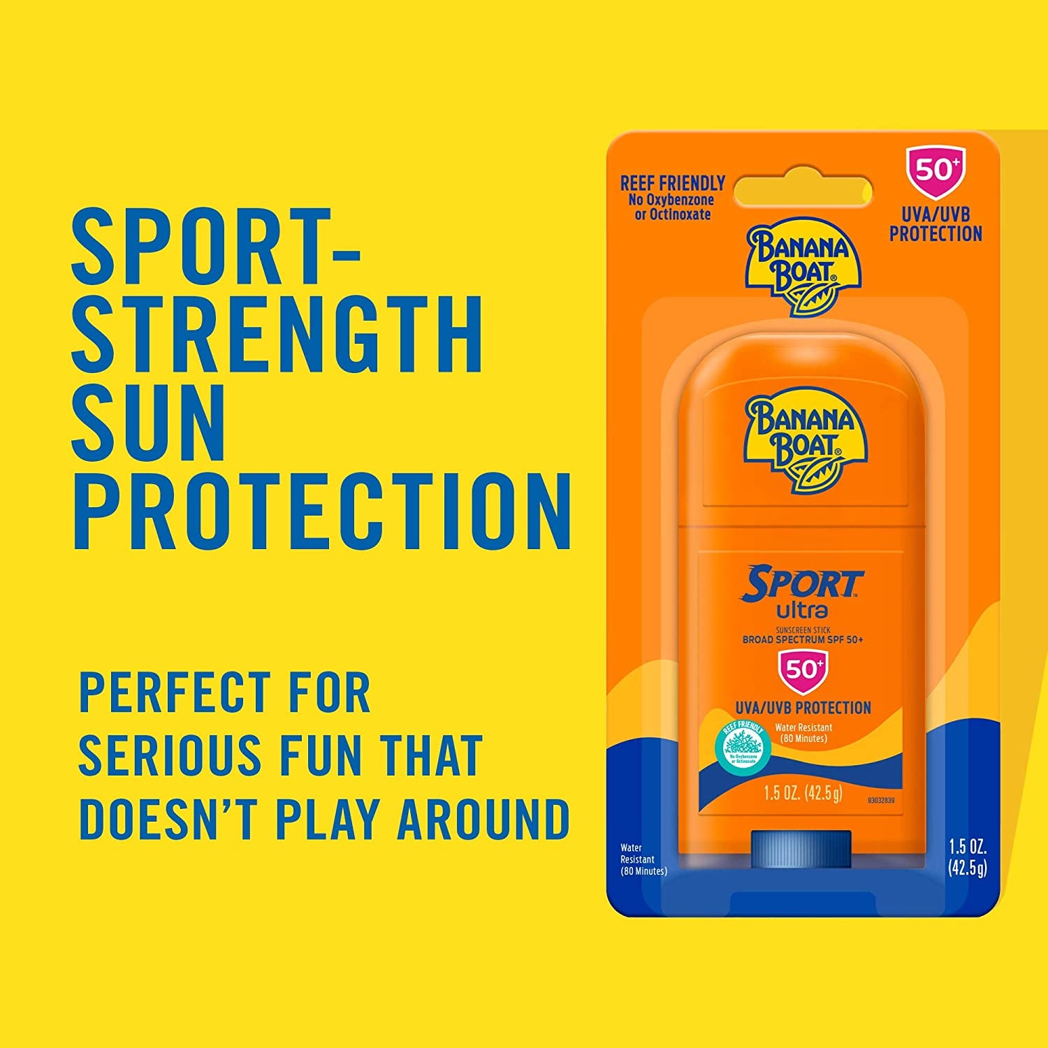 Banana Boat Sport Ultra, Broad Spectrum Sunscreen Stick, SPF 50, 1.5Oz.