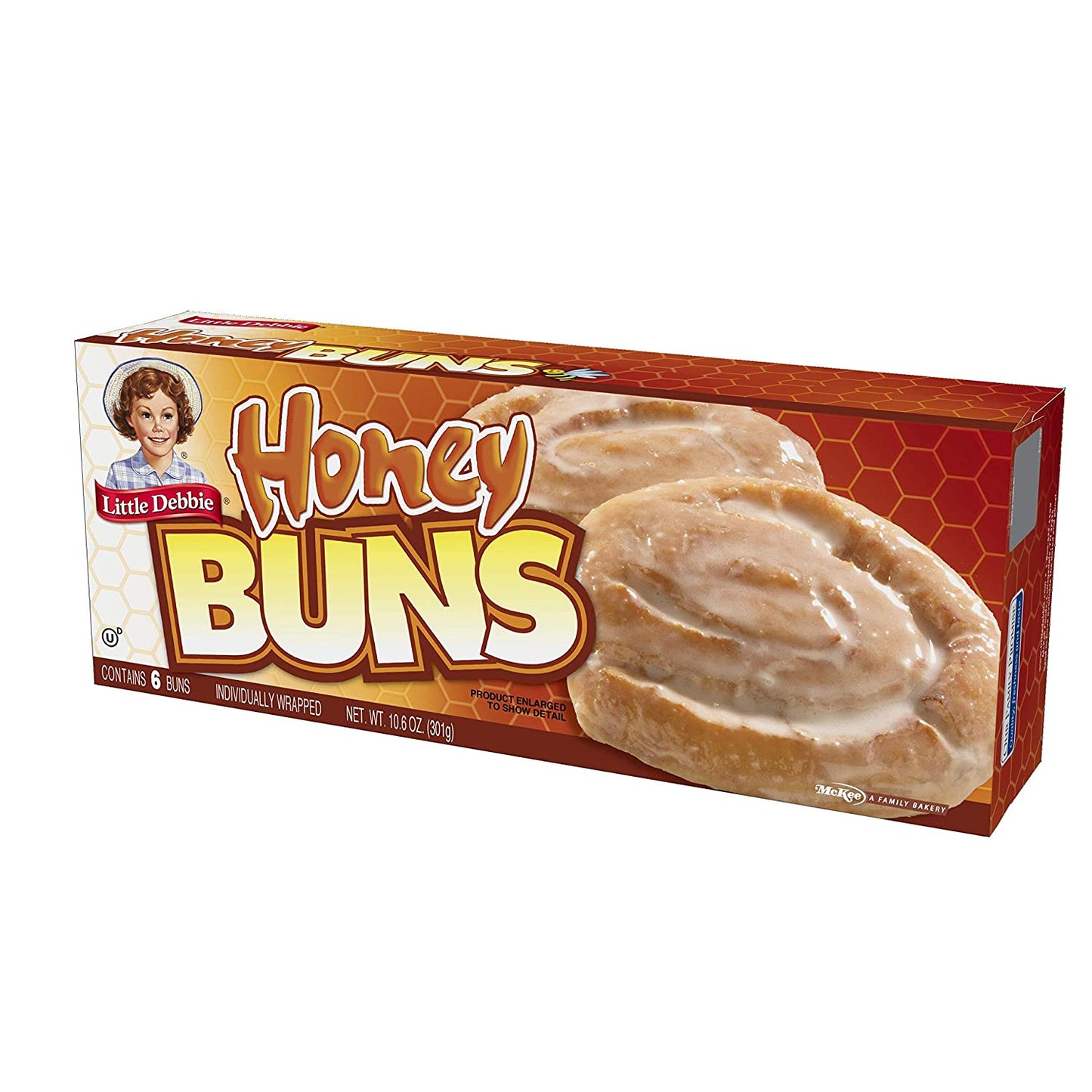 Little Debbie Honey Buns, 6 Individually Wrapped Pastries, 10.6 OZ Box