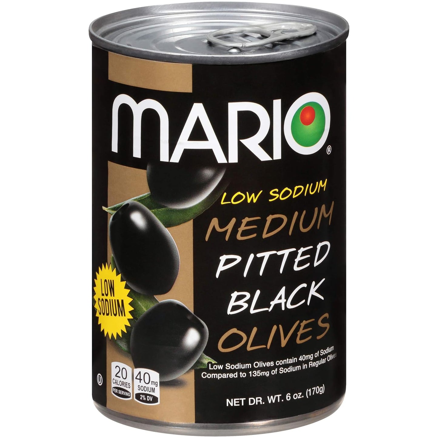 Mario Camacho 4 Pack Medium Low Sodium Ripe Olives