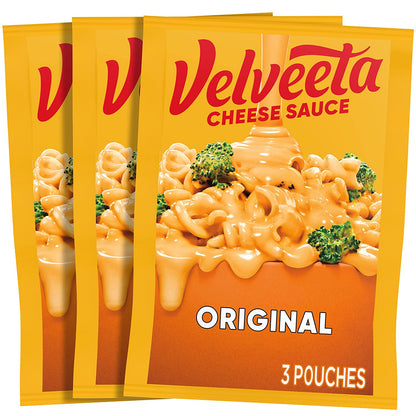 Velveeta Original Melting Cheese Sauce Pouches (3 Ct Box, 4 Oz Packets)