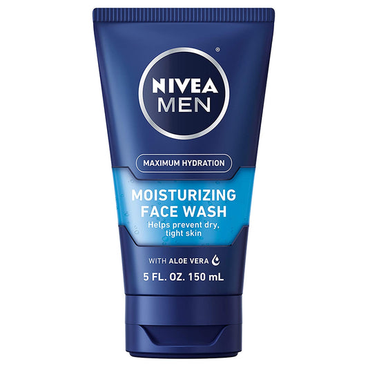 Nivea Men Maximum Hydration Moisturizing Face Wash with Aloe Vera, 5 Fl Oz Tube