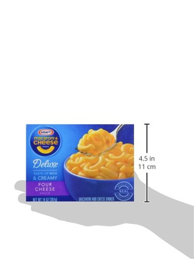 Kraft Deluxe Four Cheese Mac N Cheese Macaroni and Cheese Dinner, 14 Oz Box