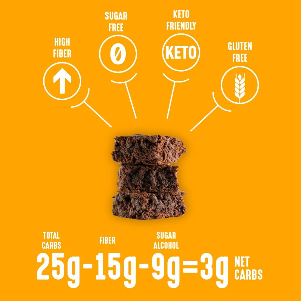 Lakanto Sugar Free Brownie Mix - Sweetened with Monk Fruit Sweetener, Keto Diet Friendly, Delicious Dutched Cocoa, High in Fiber, 3G Net Carbs, Gluten Free, Easy to Make Dessert (Pack of 1)