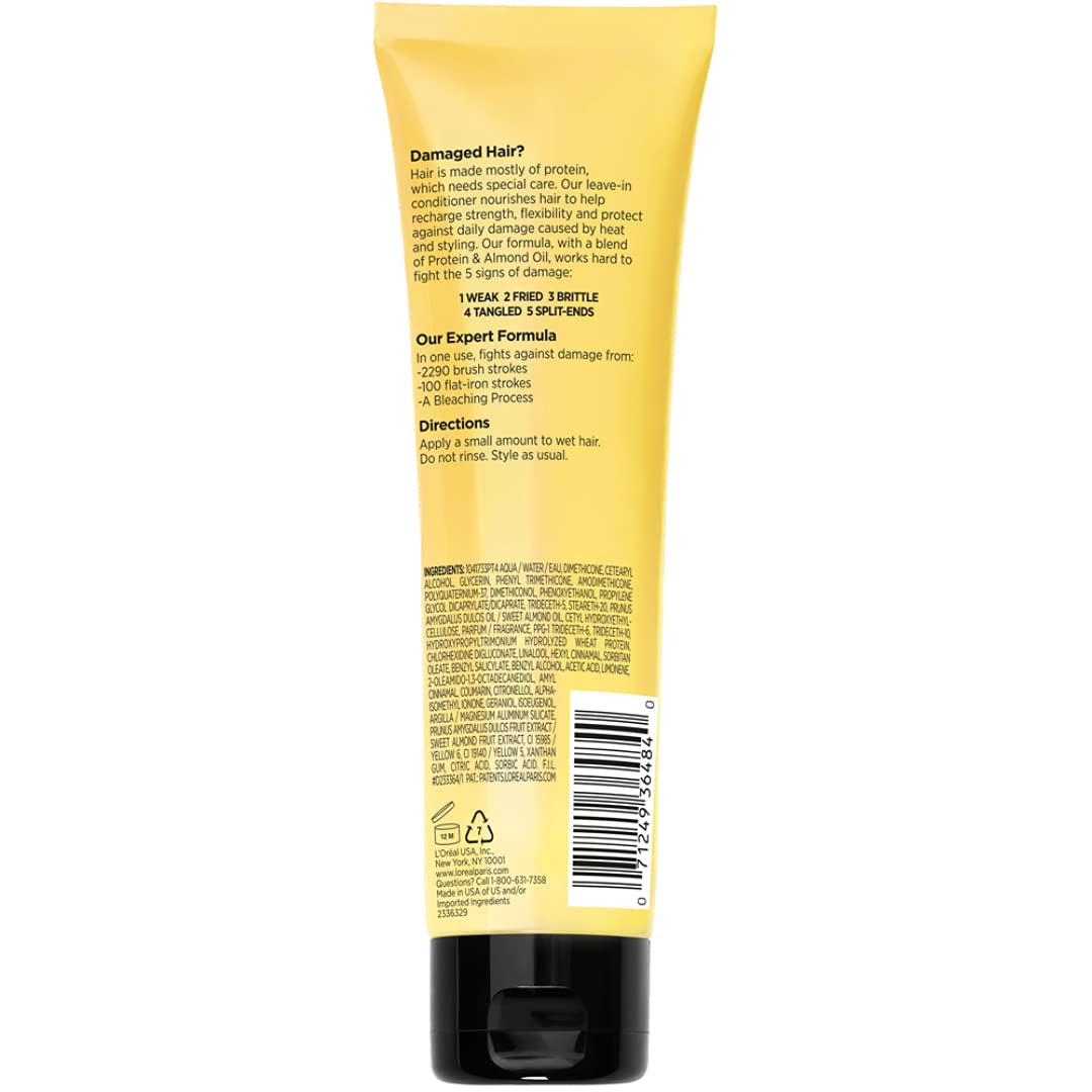 L'Oreal Paris Elvive Total Repair 5 Protein Recharge Leave in Conditioner Treatment and Heat Protectant, 5.1 Ounce