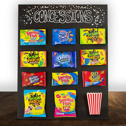 SOUR PATCH KIDS Original Candy, SOUR PATCH KIDS Watermelon Candy & SWEDISH FISH Candy Variety Pack, Christmas Candy Stocking Stuffers, 15 Movie Theater Candy Boxes