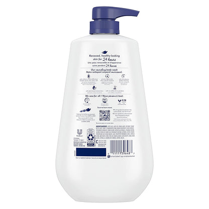 Dove Body Wash with Pump Deep Moisture for Dry Skin Moisturizing Skin Cleanser with 24Hr Renewing Micromoisture Nourishes the Driest Skin 30.6 Oz