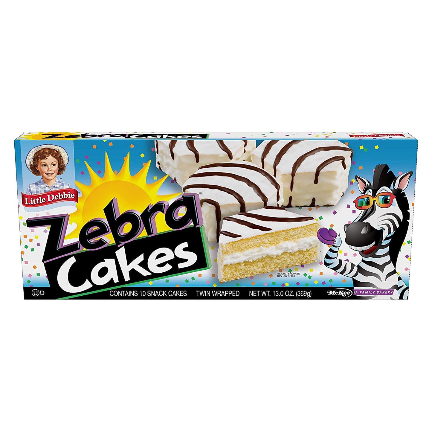 Little Debbie Zebra Cakes, 10 Twin-Wrapped Cakes, 13.0 OZ Box