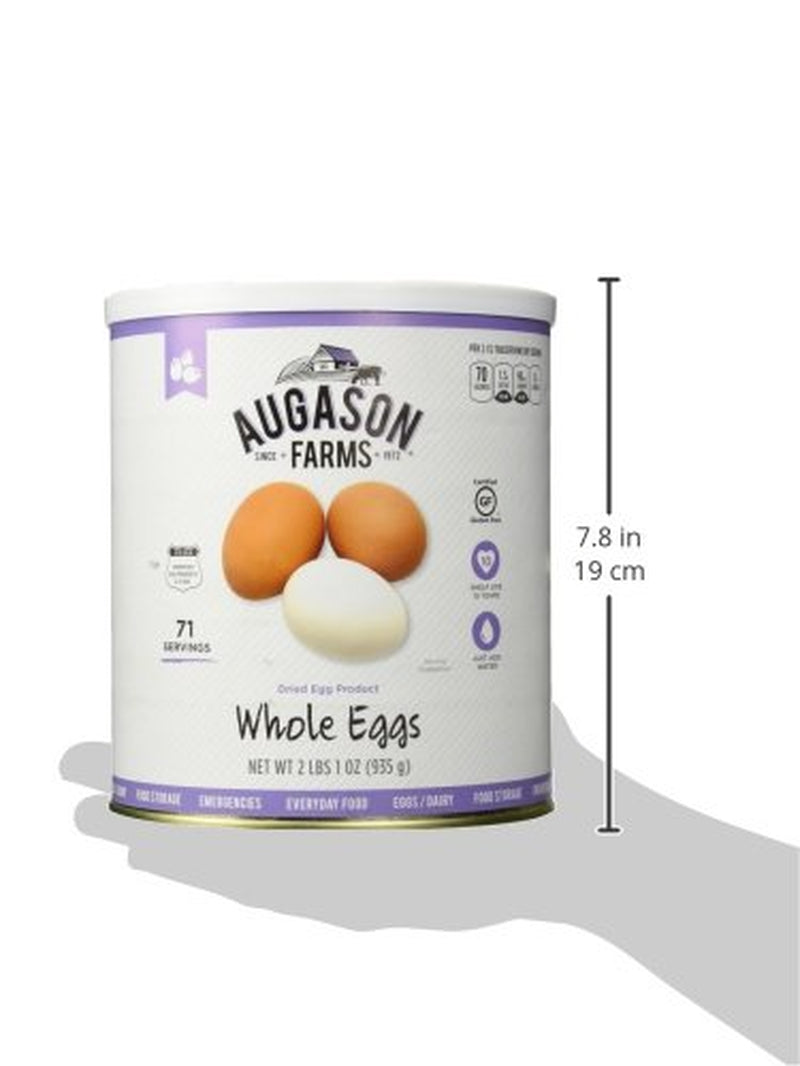 Augason Farms Gluten Free, Dried Whole Powdered Eggs, 2 Lbs- 1 Oz Can