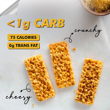 Just the Cheese Bars Cheese Crisps | High Protein Baked Keto Snack | Made with 100% Real Cheese | Gluten Free | Low Carb Lifestyle | CHEESE & AGED CHEDDAR BLEND, 0.8 Ounces (Pack of 10)