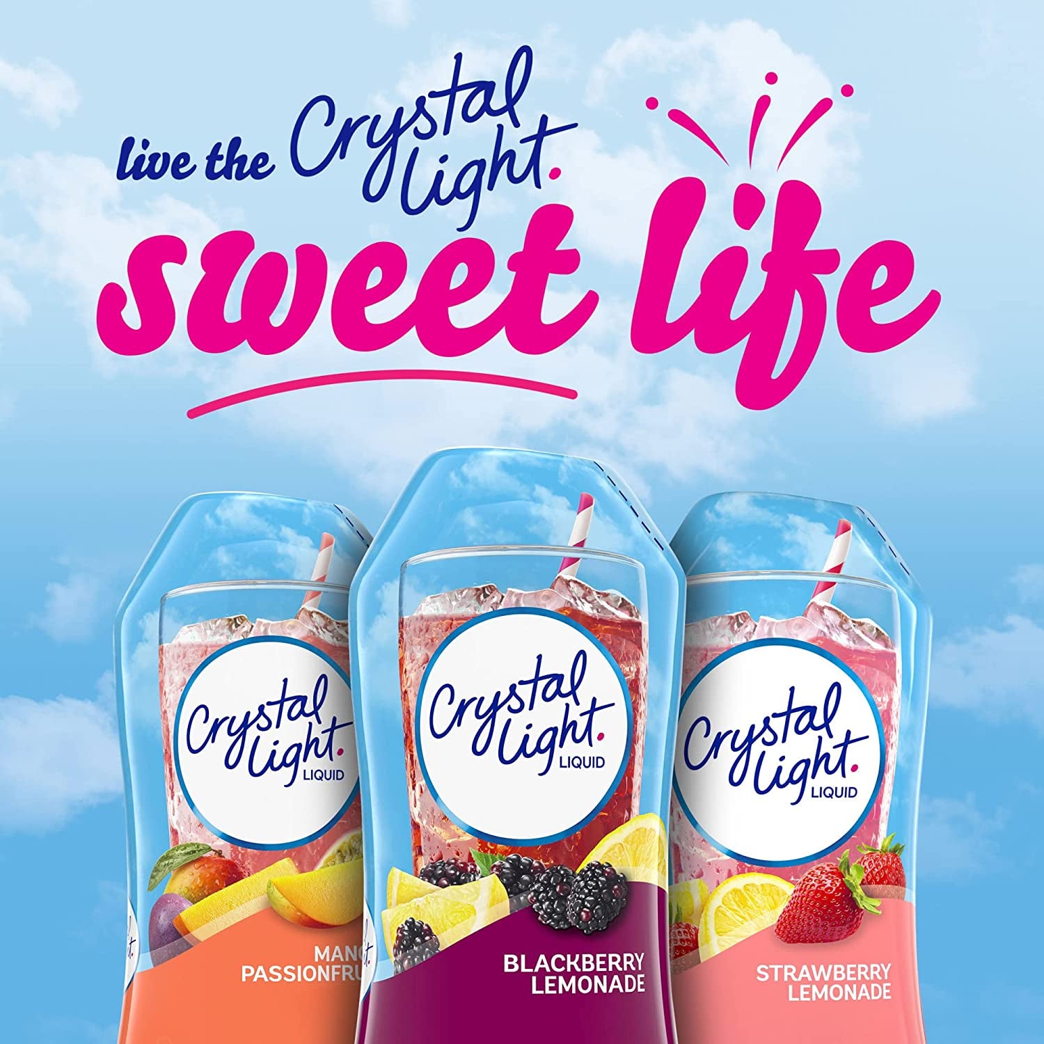 Crystal Light Sugar-Free Zero Calorie Liquid Water Enhancer - Blackberry Lemonade Water Flavor Drink Mix (1.62 Fl Oz Bottle)