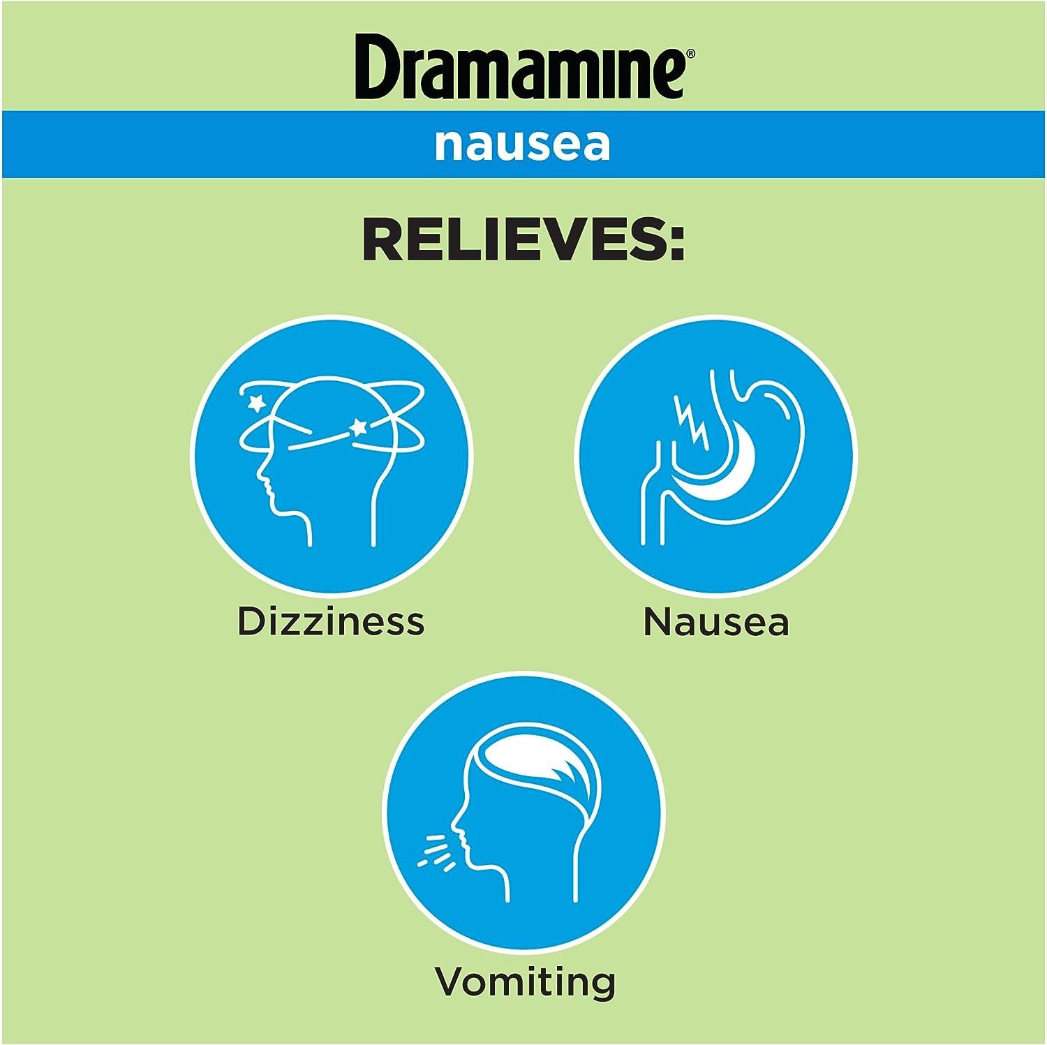 Dramamine Nausea Long Lasting, Nausea Relief, 10 Count, 2 Pack