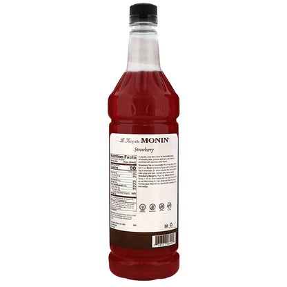 Monin - Strawberry Syrup, Mild and Sweet, Great for Cocktails and Teas, Gluten-Free, Non-Gmo (1 Liter)